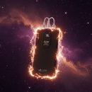 20,000mAh High-Capacity Power Bank With Built-in Cables | 22.5W Fast Charging | Digital Display | Type-C + iPhone Wires (Black)
